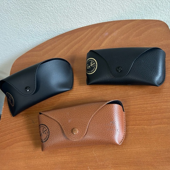 Ray-Ban Black and Brown Sunglasses Cases Paper Included Case ONLY Snap Closure - Picture 5 of 6